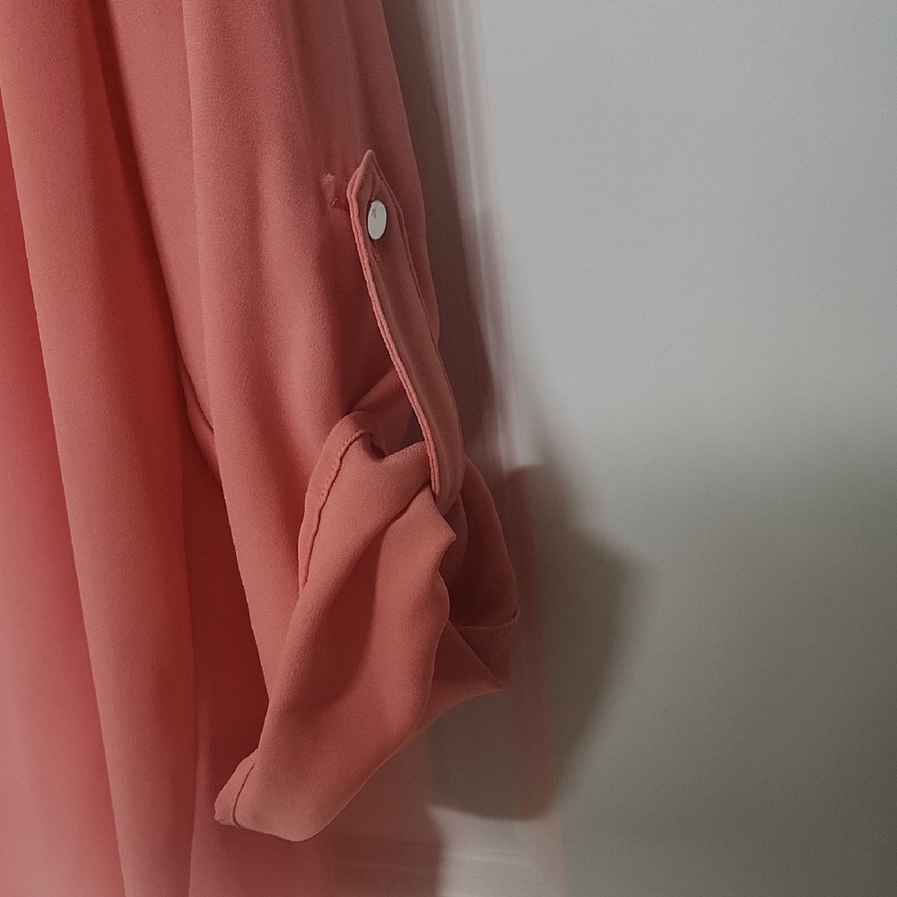 Womens Relaxed Vintage 1946 Pink 3/4 Sleeve Boxy Blouse Size Large - Picture 5 of 6
